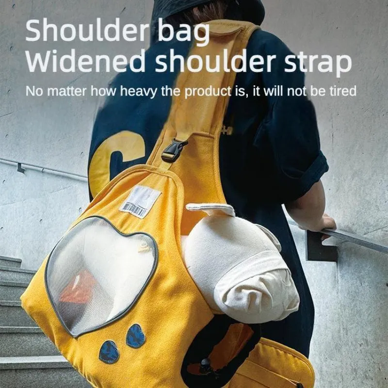 Cute Animal Shaped Pet Canvas Shoulder Bag Carrier for Cats & Dogs