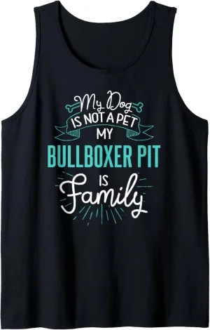 Cute Bullboxer Pit Design Family Dog Giftn Tank Top