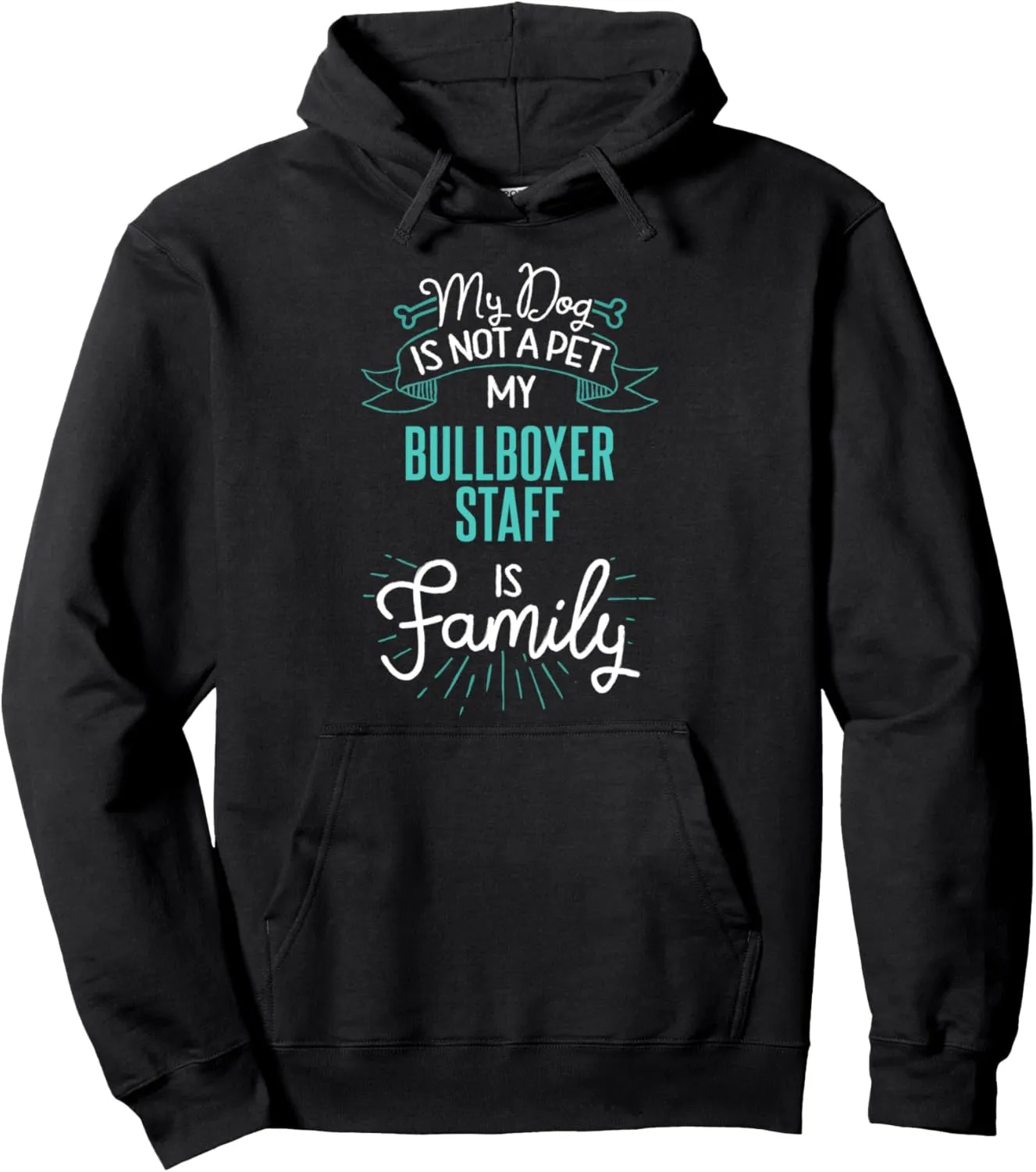 Cute Bullboxer Staff Shirt Family Dog Gift for Women Men Pullover Hoodie