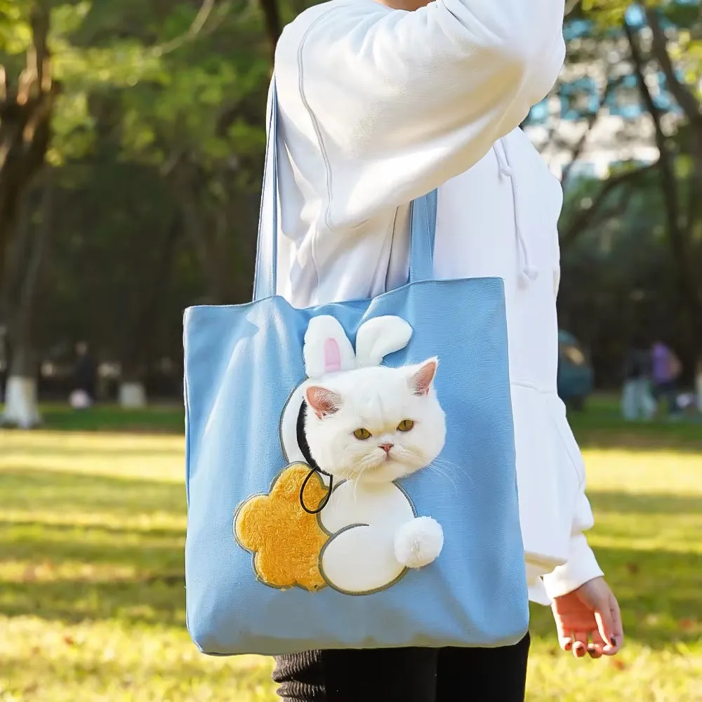 Cute Canvas Cat Carrier Shoulder Bag