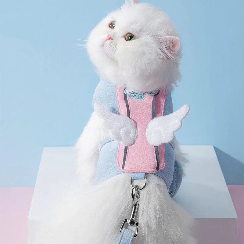 Cute Cat Harness With Wings Leash Set Large Cat Lead
