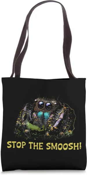 Cute Jumping Spider, Stop The Smoosh! Fuzzy Pet Spooder Tote Bag