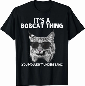 Cute Bobcat Art For Men Women Kids Lynx Animal Bobcat Lover T-Shirt