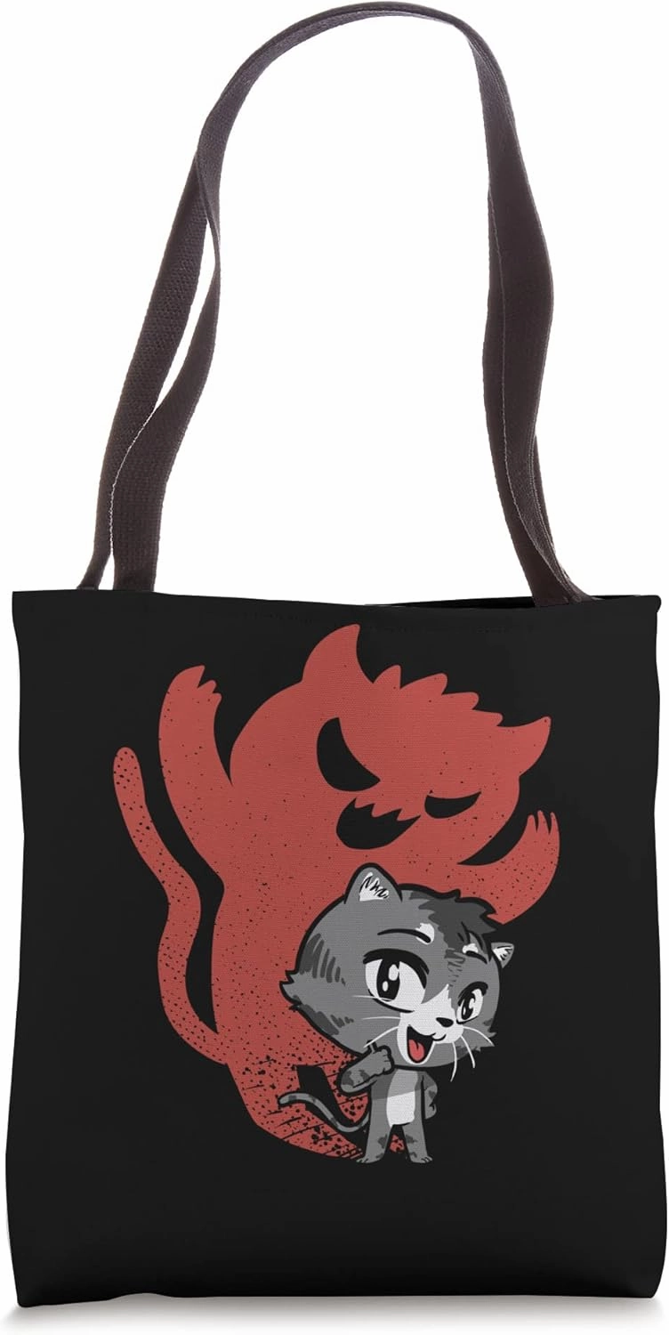 Cute Devil Cat Satanic Cat Owner Satanism Kitty Lover Tote Bag