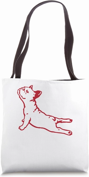 Cute French Bulldog Tees - Downward Yoga Pose Pet T-Shirt Tote Bag