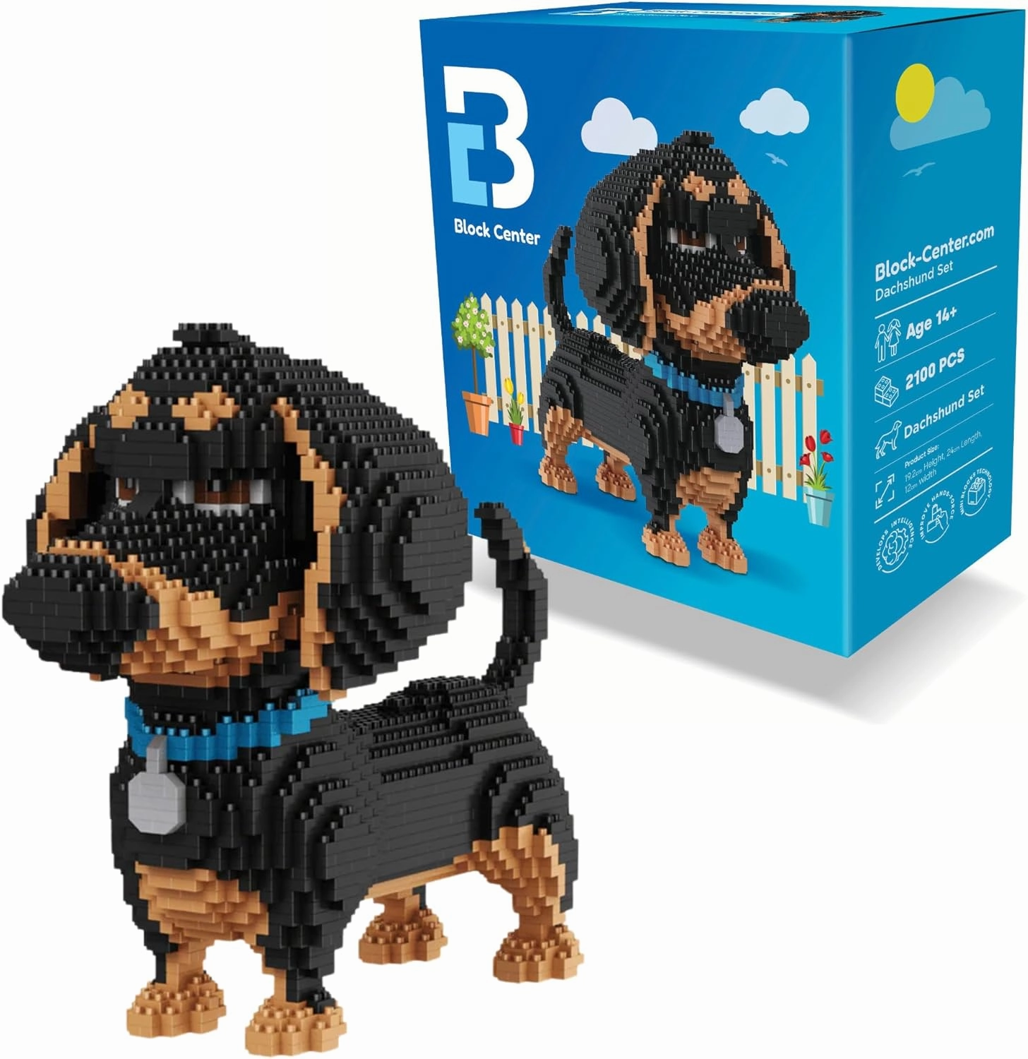 Dachshund Dog 2024 Edition 3D Puzzle 2100 Pieces Building Blocks Set - Mini Block Gift Kit for Kids and Adults (Dachshund)