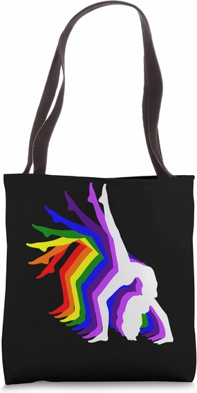 Dance Jazz Lyrical Ballet Contemporary Rainbow Dancer Tote Bag