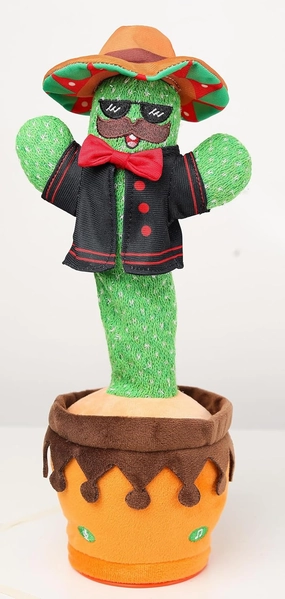 Dancing Talking Cactus Toy for Baby Toddler, Dancing Cactus Colorful Glowing Repeating What You Say, Singing Toys, 120 Baby Gift Songs