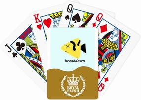 Dead Fish Sad Depressed Art Deco Fashion Royal Flush Poker Playing Card Game