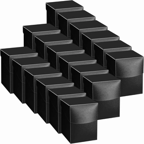 Deekin 18 Packs Deck Cards Box Trading Card Storage Box Case Carrying Case for Family Party Games Supplies(Black,4 x 2.8 x 2 Inch)
