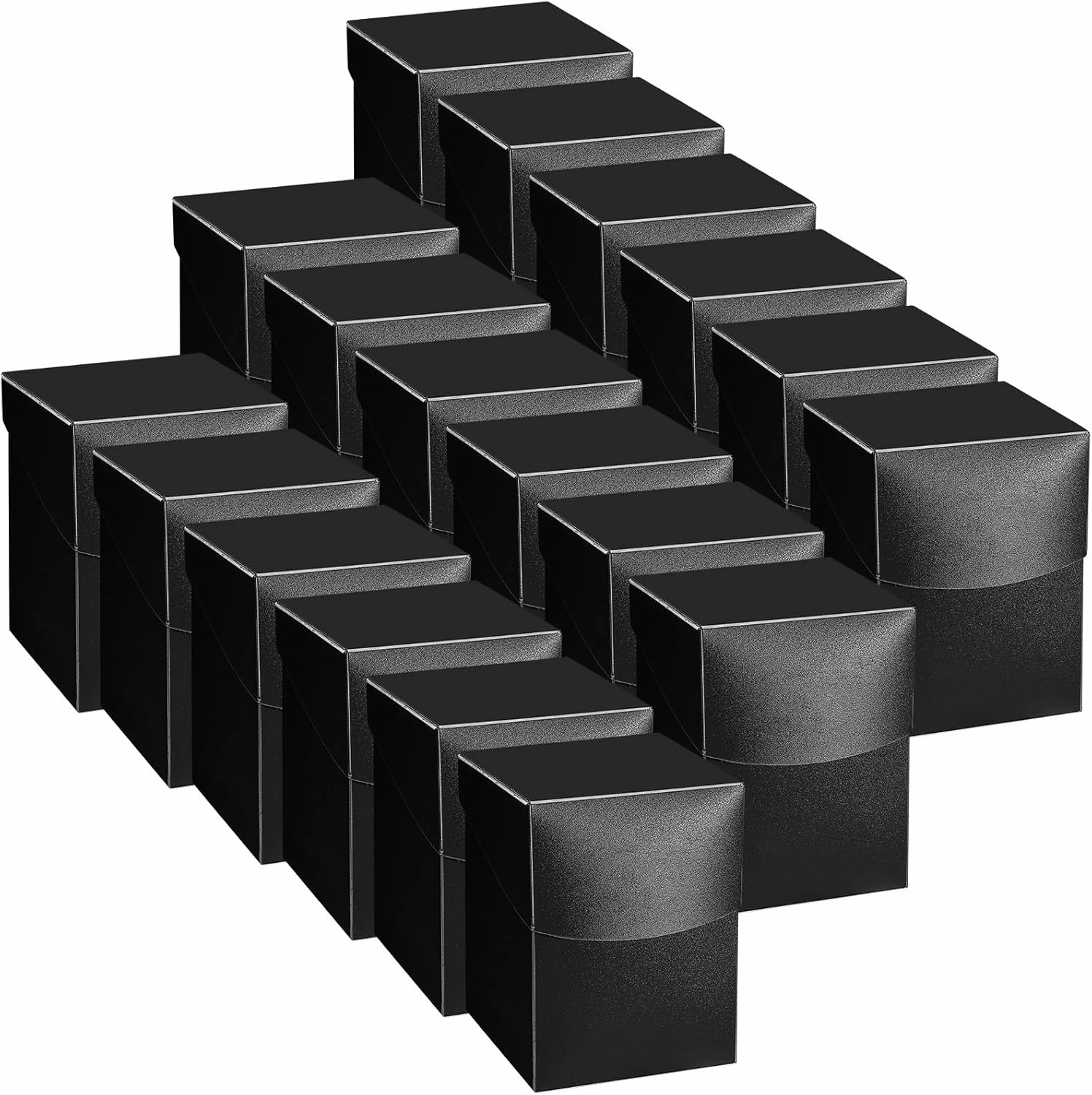 Deekin 18 Packs Deck Cards Box Trading Card Storage Box Case Carrying Case for Family Party Games Supplies(Black,4 x 2.8 x 2 Inch)