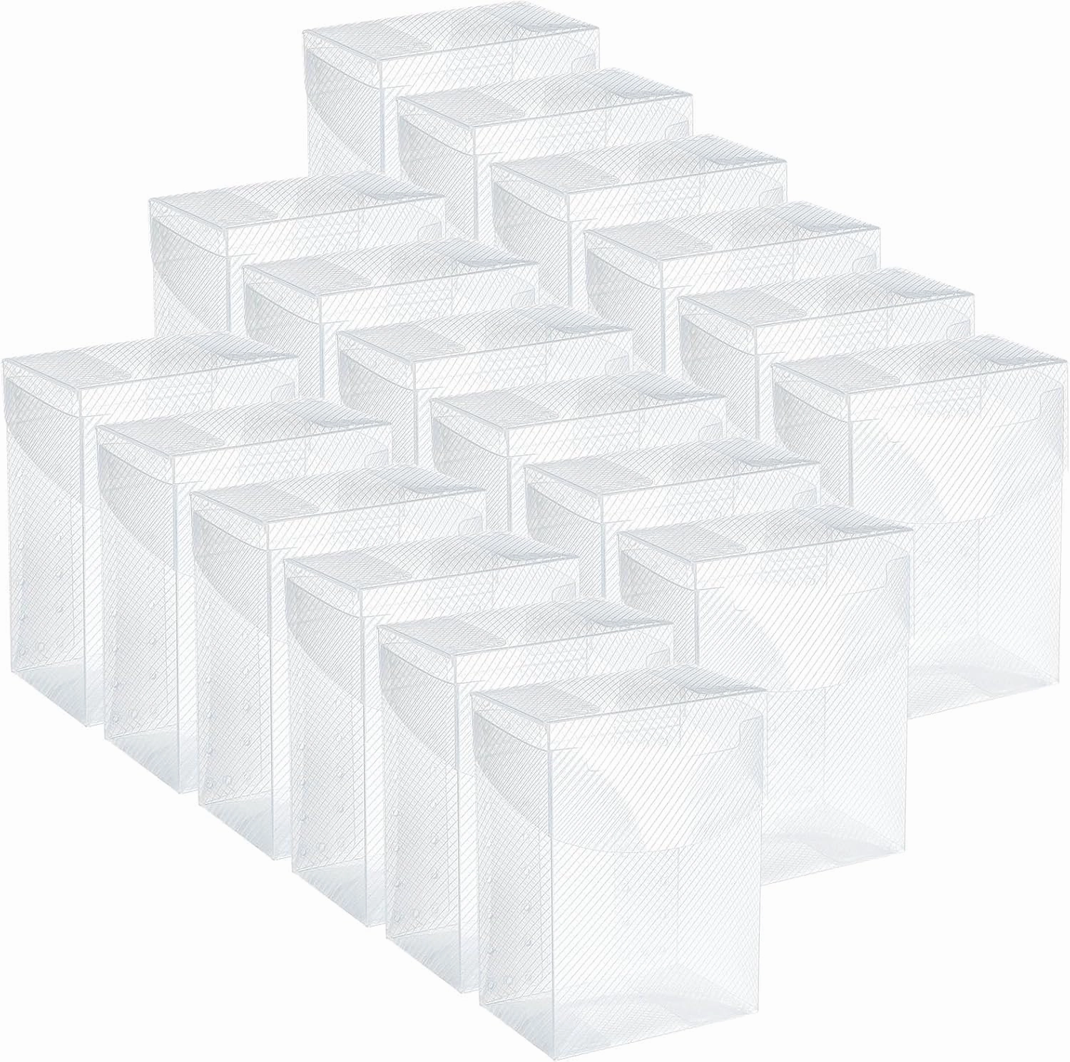 Deekin 18 Packs Deck Cards Box Trading Card Storage Box Case Carrying Case for Family Party Games Supplies(Clear,4 x 2.8 x 2 Inch)