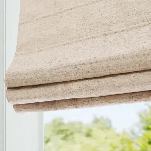 DEJAVU Blackout Roman Shades for Windows, Cordless Linen Fabric Roman Window Shades, Custom Light Filtering Roman Blinds for Doors, Kitchens, Bedroom, Living Room, Pure Linen
