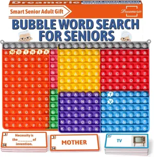 Dementia Activities Word Search Game for Seniors, Memory Matching Games Sensory Pop Fidget Toys for Seniors with Dementia, Alzheimers Products Kits for Elderly Patients, Gifts for Elderly Women Men