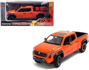 Diecast Model Car Compatible for Toyota Tacoma TRD Off-Road Diecast Model Truck, 1:24 Scale, Octane Orange, 2024 Limited Edition Die-Cast New Tooling H08778-OR