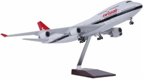 Diecast Aircraft Model 1/150 Scale Airplane Model for B747 Swissair Model Aircraft Resin Airplane Airbus Classic Model for Collection for Aviation Enthusiasts(with Light)