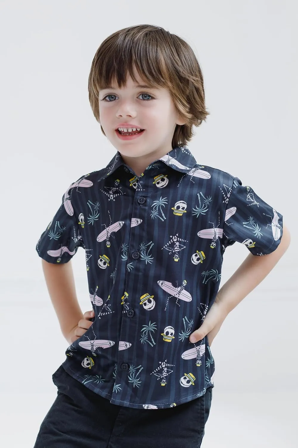 Disney Toy Story Mickey Mouse Cars Nightmare Before Christmas Button Down Shirt Toddler to Big Kid