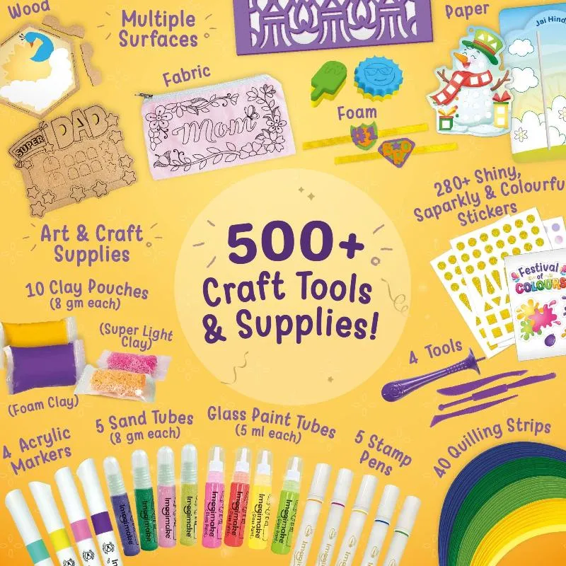 DIY Celebration Activity Kit |25  Projects & 500  Supplies (8-12 Years)
