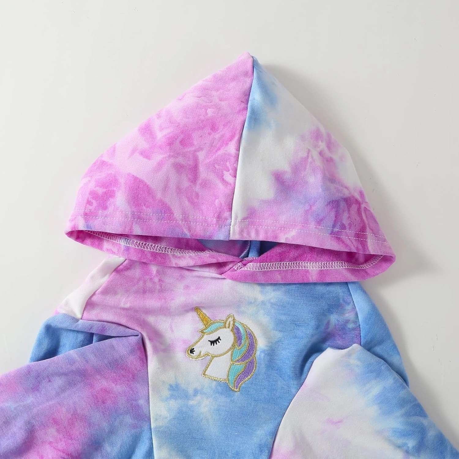 Dog Cotton Tie dye Hoodie Blue Pullover Sweatshirts Soft and Stretch Pets Clothes Hooded for Large Dogs(Blue XL)