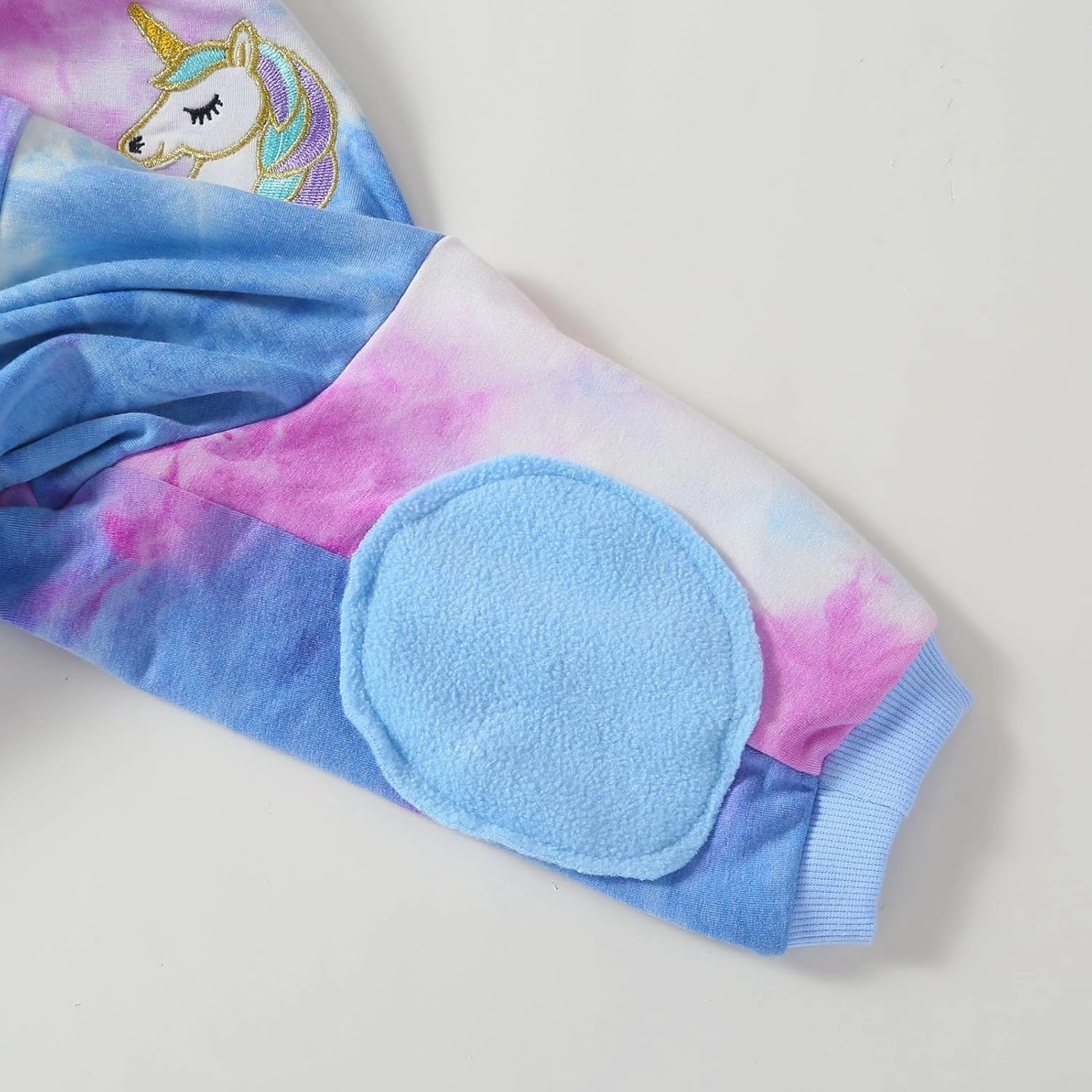 Dog Cotton Tie dye Hoodie Blue Pullover Sweatshirts Soft and Stretch Pets Clothes Hooded for Large Dogs(Blue XL)