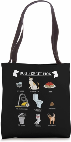 Dog Perception - Funny Dog Meme - How Dogs See The World Tote Bag