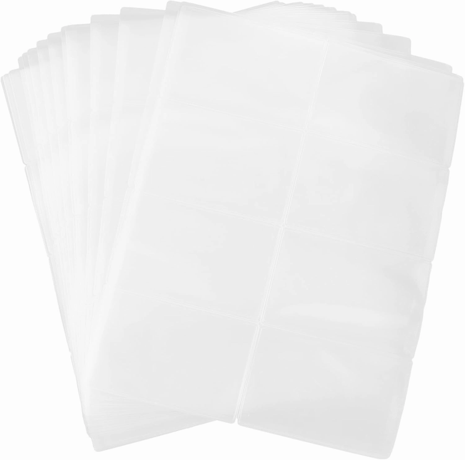 DOITOOL 160pcs Clear Card Holder Sleeves for Id Credit and Business Cards for Easy Identification for Wallets and Travel