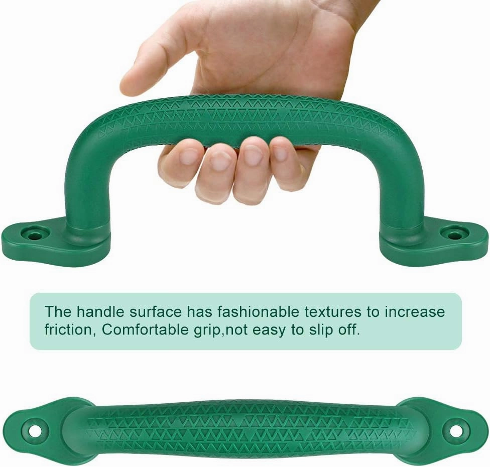 Dolibest Set of 4 Safety Playground Handles,Swing Set Kids Safety Hand Grips for Playset, Climbing Frame, Play House,Climbing Frame, Play House Handles(Green)