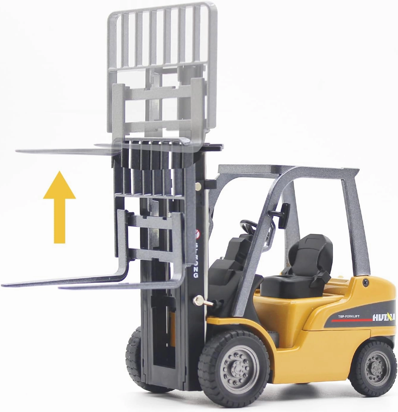Dollox Die-cast Forklift Truck Toys 1/50 Scale Metal Engineering Vehicle Fork Truck High Detail Construction Vehicles Model Collection Forklift Decoration Toy Gift for Kids