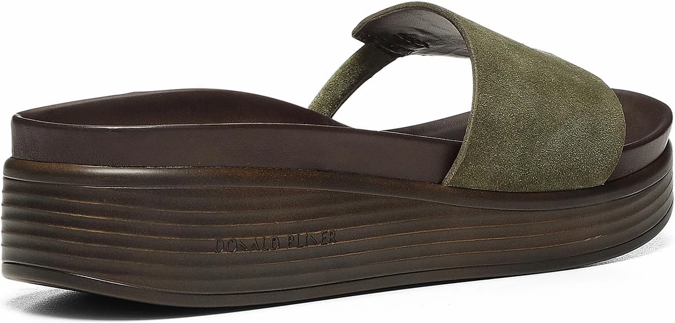 Donald J Pliner Women's Fifi Suede, Slide, Platform Shoes, Comfortable Sandals
