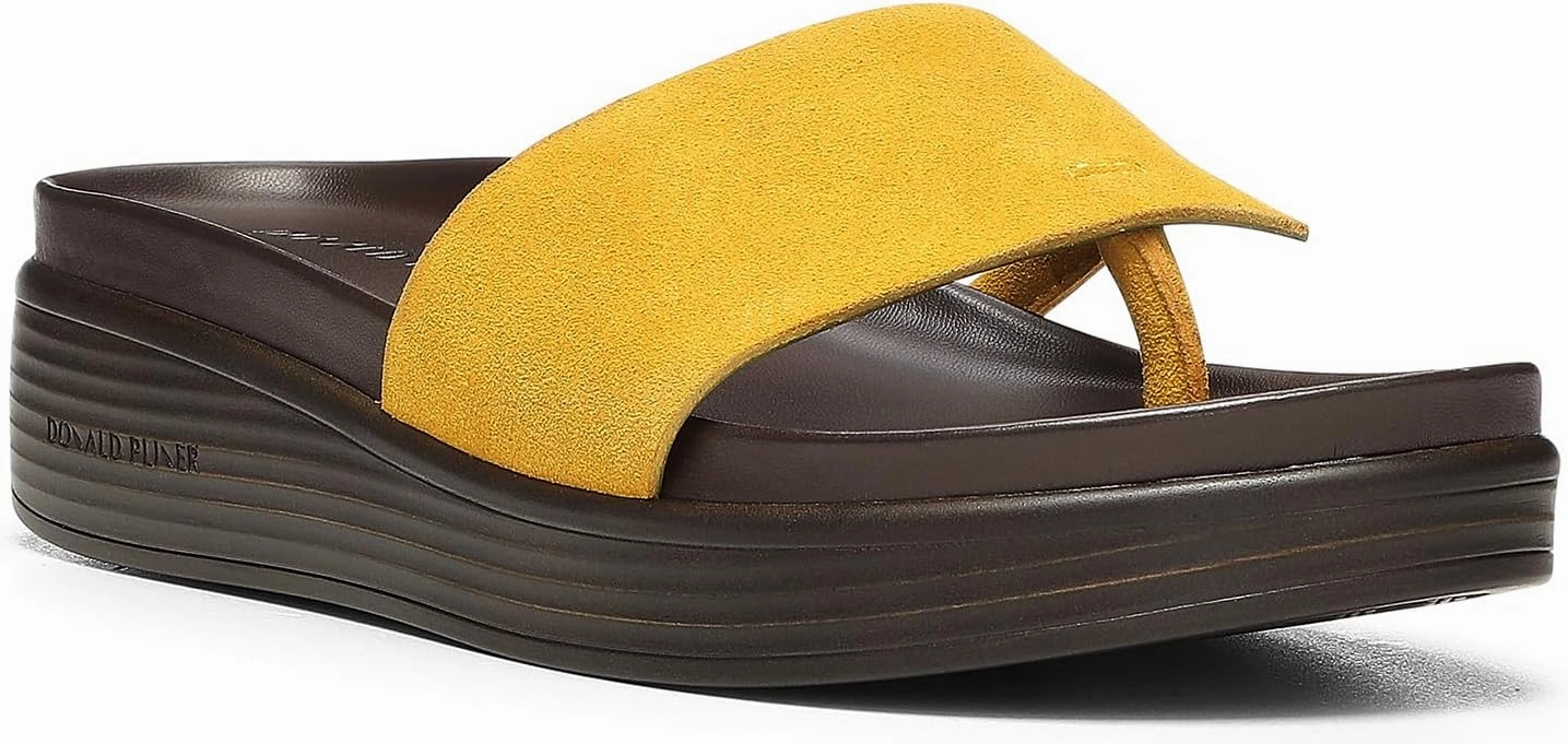 Donald J Pliner Women's Fifi Suede, Slide, Platform Shoes, Comfortable Sandals
