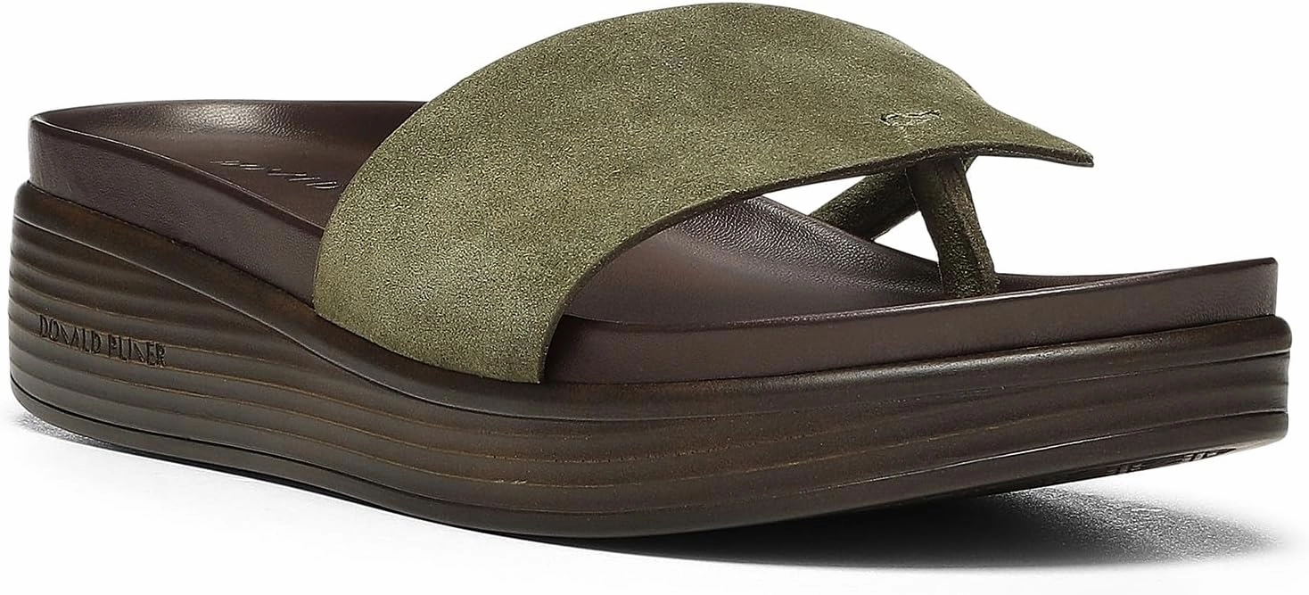 Donald J Pliner Women's Fifi Suede, Slide, Platform Shoes, Comfortable Sandals