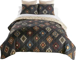 Donna Sharp Queen Bedding Set - 3 Piece - Phoenix Southwest Quilt Set with Queen Quilt and Two Standard Pillow Shams - Machine Washable