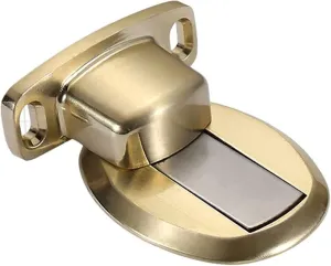 Door Stops,Wedge Stopper stoppers for skirtings Doorstop Rubber Floor Jammer, Magnetic Door Stopper, Invisible Landing Installation of Anti-Collision Door Stop,Red Bronze (Color : Brass)