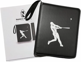 Double Sided Card Sleeves for Carrying 810 Baseball Card Binder, Trading Card Binder with a Bag of Stickers, with PU Material Cover Sports Card Binder, Baseball Card Holder, Card Binder, Black