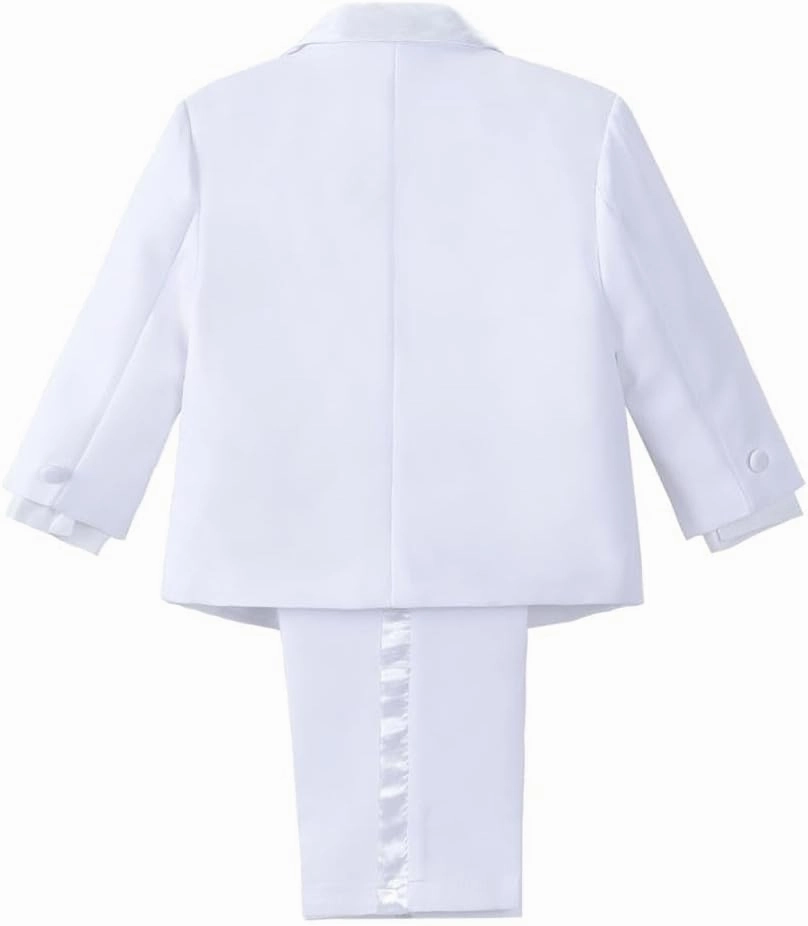 Dressy Daisy Baby Toddler Boy 5 Pcs Set Formal Tuxedo Suits No Tail Wedding Christening Baptism Outfits