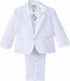 Dressy Daisy Baby Toddler Boy 5 Pcs Set Formal Tuxedo Suits No Tail Wedding Christening Baptism Outfits