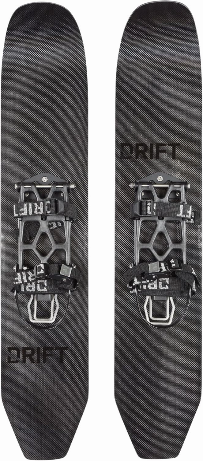 DRIFT Snow Boards 35-Inch Ski Board with Nylon Climbing Skin - Uphill Performance Snow Shoes for Cross Country Skiing – Perfect Snowboards for All Snow Mountain Adventure