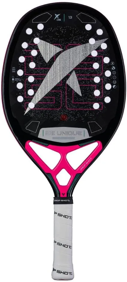 Drop Shot Conqueror 13 BT Beach Tennis Racket | 24K Carbon Twill | EVA Tech Core | Sand Treatment & 3D Texture for Maximum Spin | Anti-Vibration System | Includes Protective Bag