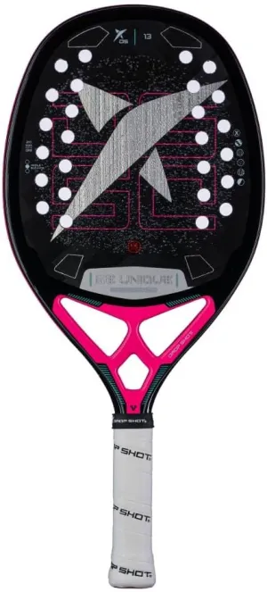 Drop Shot Conqueror 13 BT Beach Tennis Racket | 24K Carbon Twill | EVA Tech Core | Sand Treatment & 3D Texture for Maximum Spin | Anti-Vibration System | Includes Protective Bag
