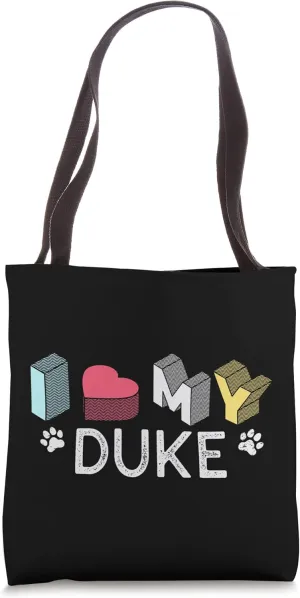 Duke Personalized Dog Name Duke Pet Lover Tote Bag