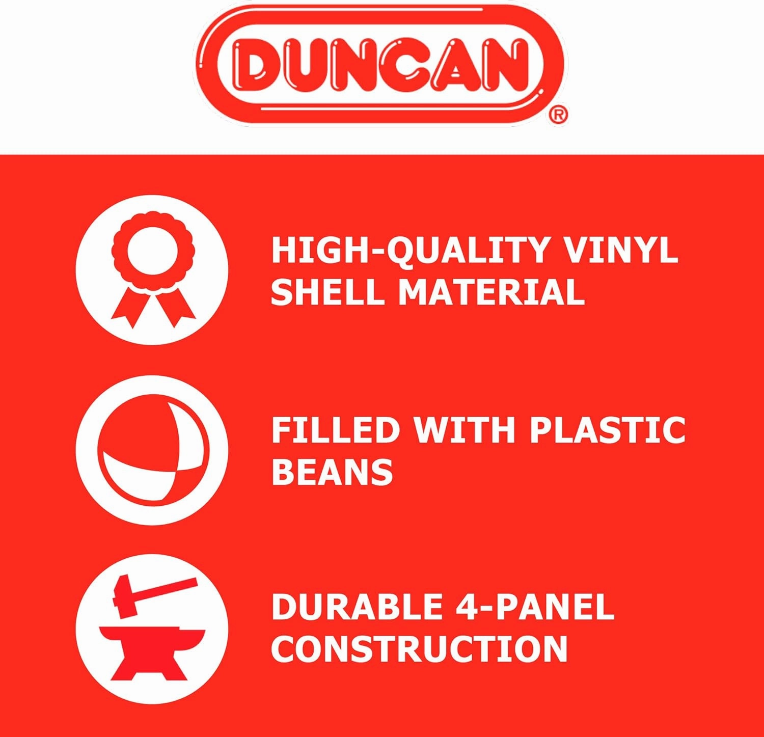 Duncan Juggling Balls - [Pack of 3] Multicolor, Vinyl Shells, Circus Balls with 4 Panel Design, Plastic Beans