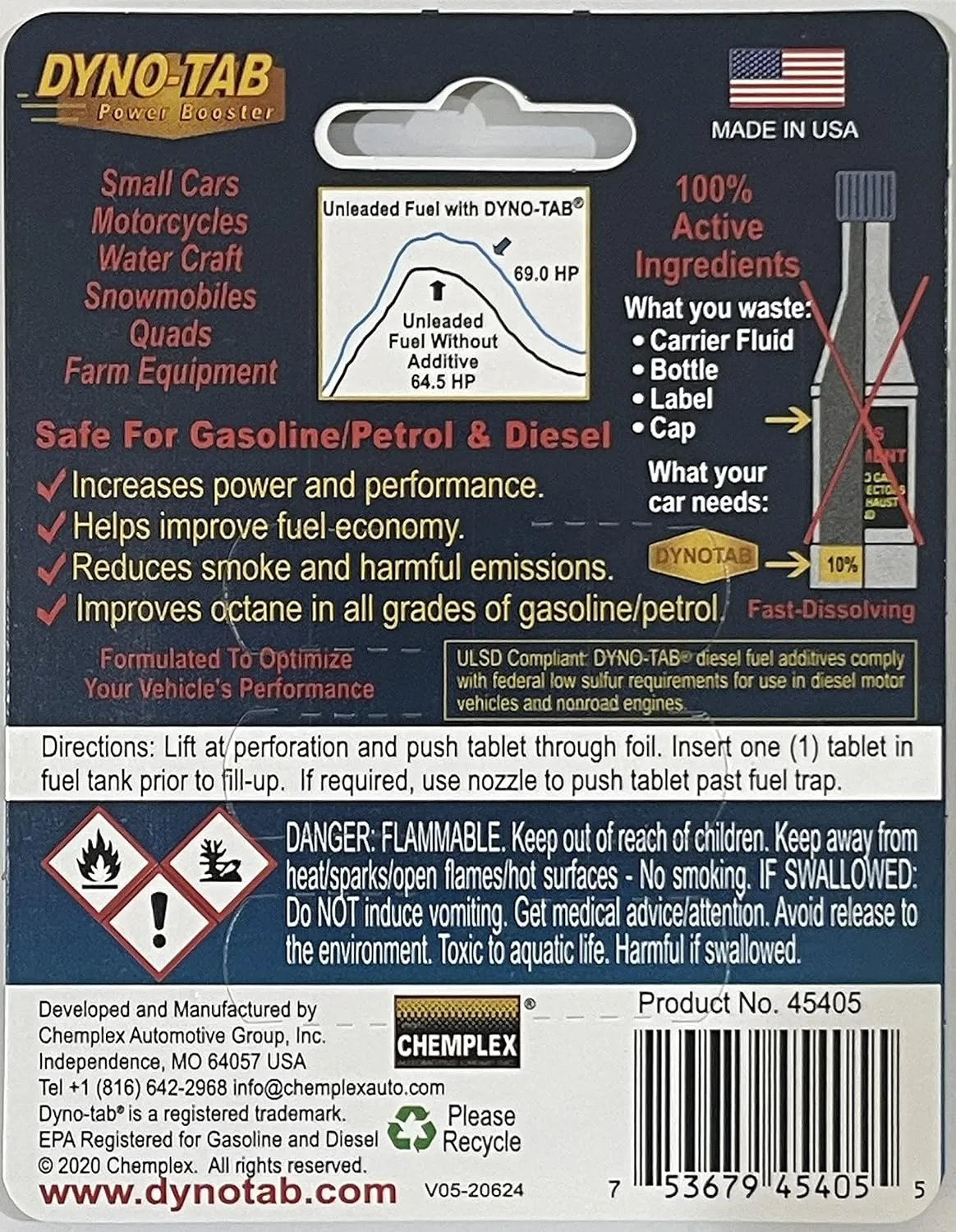 Dyno-tab Fuel Treatment 6-tab Card (12)