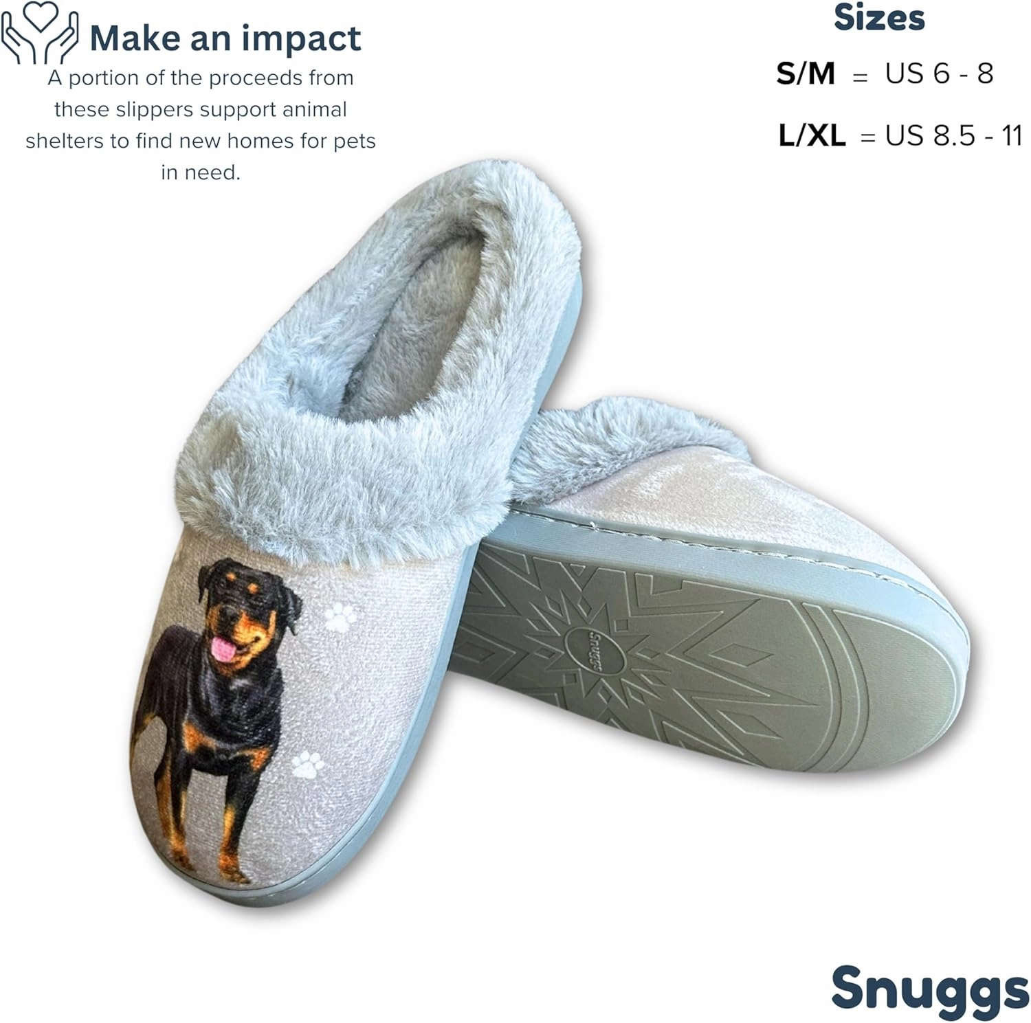 E&S Pets Snugg Slippers for Pet Lovers - Memory Foam House Slippers for Women - Plush Faux Fur Lining - Non-Slip Sole - 32 Dog and Cat Breeds
