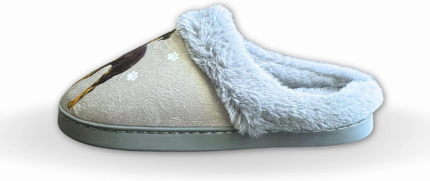 E&S Pets Snugg Slippers for Pet Lovers - Memory Foam House Slippers for Women - Plush Faux Fur Lining - Non-Slip Sole - 32 Dog and Cat Breeds