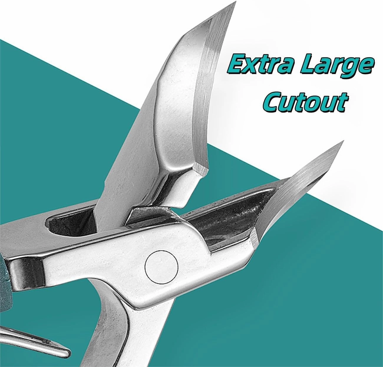 Eagle Beak Nail Clippers, Eagle Beak Beveled Nail Clippers, Three Sets of Beveled Nails Clippers, Wide Jaw Opening Anti Slanted Super Sharp for Thick Nails, Seniors & Ingrown Care (Black Green)