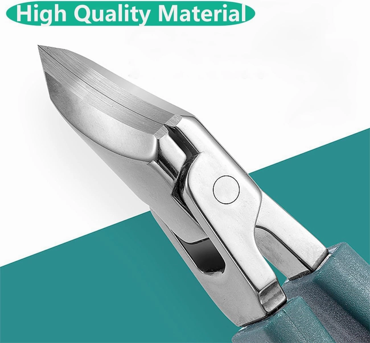 Eagle Beak Nail Clippers, Eagle Beak Beveled Nail Clippers, Three Sets of Beveled Nails Clippers, Wide Jaw Opening Anti Slanted Super Sharp for Thick Nails, Seniors & Ingrown Care (Black Green)