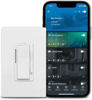 Eaton EWFD30-C2-BX-L Wi-Fi Smart Universal Dimmer Compatible with Alexa and Google Assistant, Color Change Kit (White/Light Almond/Ivory)