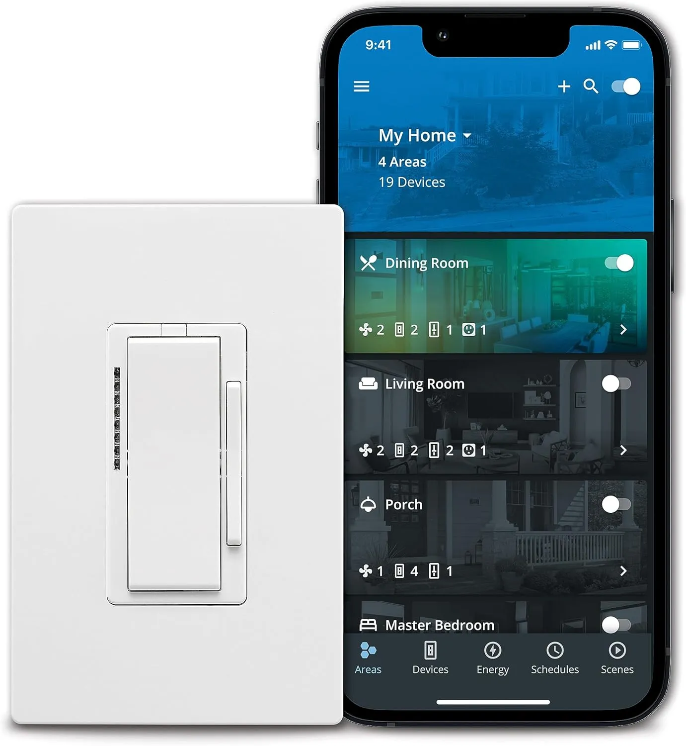 Eaton EWFD30-C2-BX-L Wi-Fi Smart Universal Dimmer Compatible with Alexa and Google Assistant, Color Change Kit (White/Light Almond/Ivory)