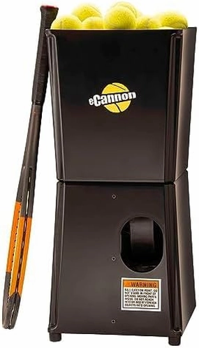 eCannon Tennis Machine with TOPSPIN and Oscillator. for Intermediate & Advanced Players. Made in USA by #1 Tennis Machine Company.