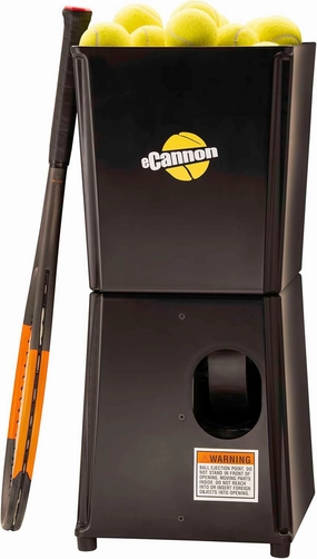 eCannon Tennis Machine with TOPSPIN. for Intermediate & Advanced Players. Made in USA by #1 Tennis Machine Company.